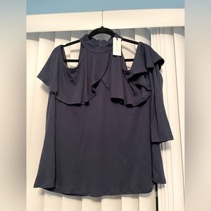 NWT sugarlips long sleeved, peep shoulder top.